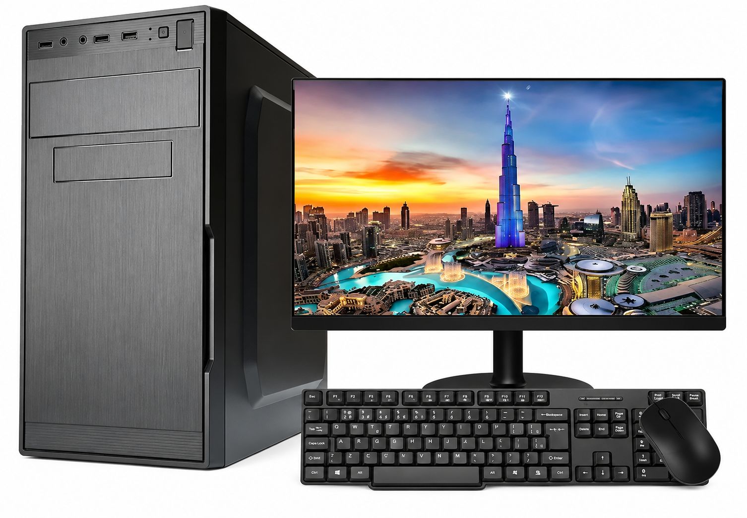 Computador Completo Intel Core I5 8gb Ssd 240gb + Monitor + Kit Teclado Mouse
