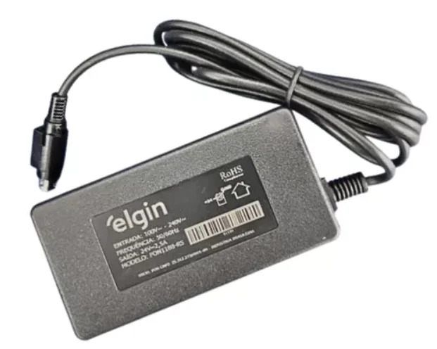 Fonte De Impressora Térmica Elgin Bematech FON1188-RS 24V 2.5A
